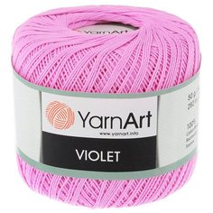 Пряжа YarnArt Violet 50гр 282м (100% мерсеризованный хлопок) (0319 сирень), 6 мотков