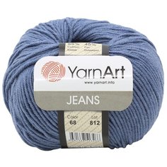 Пряжа YarnArt Jeans 50гр. 160м. (55%хлопок, 45%ПАК) (68 джинсовый), 10 мотков