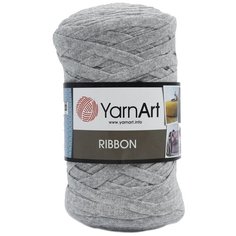 Пряжа YarnArt Ribbon 250гр 125м (60% хлопок, 40% вискоза и полиэстер) (757 серый), 4 мотка