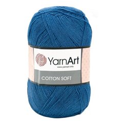 Пряжа YarnArt Cotton soft 100гр 600м (55% хлопок, 45% акрил) (17 синий), 5 мотков