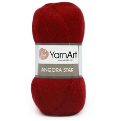 Пряжа YarnArt Angora Star 100гр 500м (20% тонкая шерсть, 80% акрил) (3024 т-красный), 5 мотков
