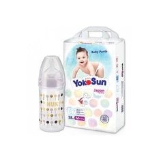 Набор Трусики YokoSun M (6-10 кг) 58 шт + бутылочка 150 мл 0+.
