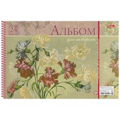 Альбом для акварели Hatber Flower print 29.7 х 21 см (A4), 180 г/м², 24 л.