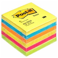 Блок-кубик Post-it Двойная радуга, 76*76 мм, 100 листов