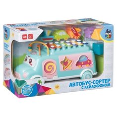 Сортер Bondibon Автобус, с ксилофоном, голубой