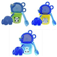 Песочный набор Gowi (ведерко, совочек, сито, формочка) (558-43)