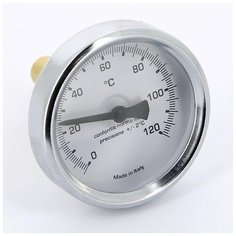 EMMETI Термометр биметаллический 63 мм 120° EMMETI с погружной гильзой 50 мм