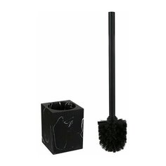 Ершик с подставкой MARBLE, черный, PERFECTO LINEA (Материал: натуральный камень, полирезин, нерж. сталь) (35-000015)