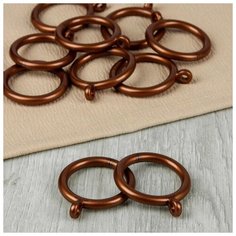 Кольцо для карниза, d = 35/46 мм, 10 шт, цвет бронзовый Арт Узор