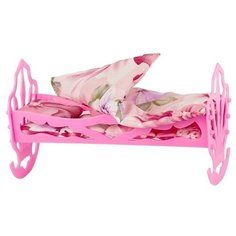 Кроватка кукольная, с комплектом белья: матрас, подушка, одеяло СТРОМ