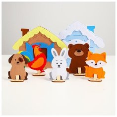 Пальчиковый театр «Заюшкина избушка», герои, домик Фетров