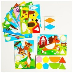 Мозаика для детей с шаблонами «Весёлые зверята Школа талантов