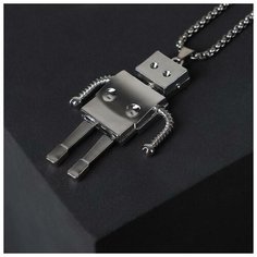 Кулон "Помпеи" робот, цвет серебро, 70 см Queen Fair