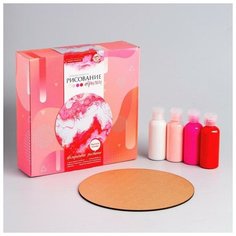 Набор для творчества. Рисование акрилом «Цветочные узоры» (в технике флюид арт) Школа талантов