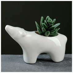 Кашпо фигурное "Полярный медведь" 15*9*6см Take It Easy