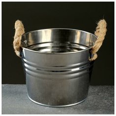 Кашпо металлическое "Ведерко" низкое 15*11,5*11см Take It Easy