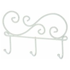 Вешалка настенная на 3 крючка «Кружева-3», 20×4×13 см, цвет белое серебро ЗМИ