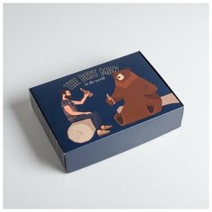 Коробка складная «Для настоящего мужчины», 21 × 15 × 5 см Дарите счастье