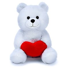 Мягкая игрушка «Медведь Вельвет» с валентинкой, 30 см, цвет белый Rabbit