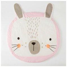 Коврик детский игровой Крошка Я "Зайка"цв. розовый, d 90 см, 100% хлопок