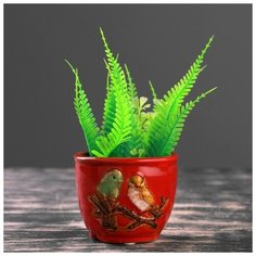 Кашпо керамическое "Птицы", микс 8*7см Take It Easy