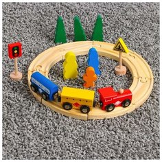 Железная дорога «Весёлый паровозик Good Wood