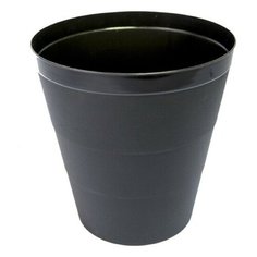 Корзина для бумаг пластик цельная 14л Uni 14л черная Calligrata