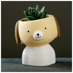 Кашпо фигурное "Песик", сиреневое 6,5*10*11см Take It Easy