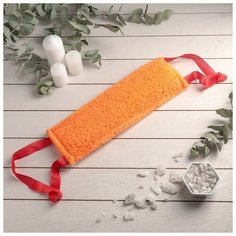 Губка банная жёсткая «Банный скраб», 37×12 см, цвет микс Шахтерская