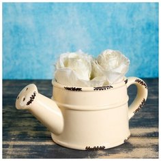 Кашпо- лейка "Симпл" малое, кремовое Take It Easy