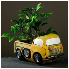 Кашпо фигурное "Грузовик" желтое 13,5*8*7см Take It Easy