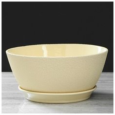 Горшок для цветов "Бонсайница", шёлк, бежевый, керамика, 5.5 л Oriana