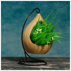 Кашпо фигурное "Фонарик", бежевое, на подставке 10,5*15 см Take It Easy