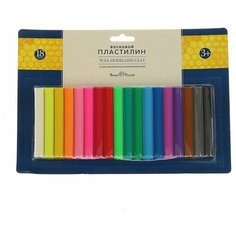 Пластилин мягкий (восковой) 18 цветов 300 г, BrunoVisconti Multicolor, в блистере
