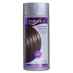 Оттеночный бальзам для волос "Тоника" "Биоламинирование", тон 3.01, горький шоколад