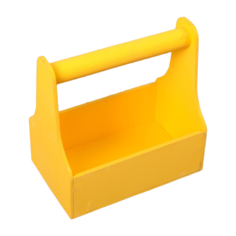 Кашпо Дарим красиво Стелла Моно с ручкой, 20x12.5x20 см желтый