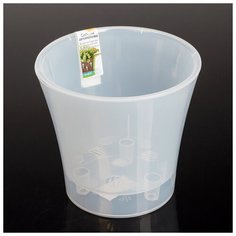 Кашпо со вставкой «Арте», 1,2 л, цвет прозрачный Santino