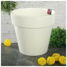 Кашпо со вставкой «Порто», 2,4 л, цвет белый Plast Avenue