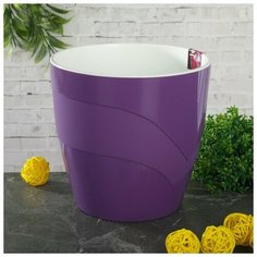Кашпо со вставкой «Грация», 2 л, цвет фиолетовый Plast Avenue
