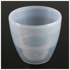 Кашпо со вставкой «Деко Твин», 2,5 л, цвет прозрачный Santino