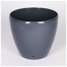 Кашпо для цветов со вставкой «Деко Твин», 9 л, цвет антрацит Santino