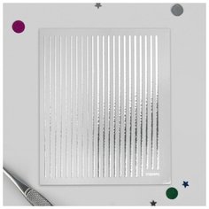 Наклейки для ногтей «Полоски», цвет серебристый Queen Fair