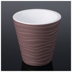 Кашпо со вставкой «Валенсия», 2 л, цвет мокко Plast Avenue