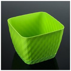 Кашпо с поддоном «Классика», 4,5 л, цвет салатовый Сибполимер