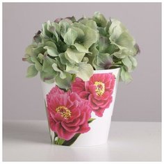 Кашпо «Пионы», 0,8 л, 11 х 12 см Дарите счастье