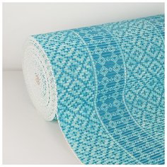 Коврик для ванной комнаты «Квадраты», 1,3×15 м, ПВХ, цвет голубой Вилина