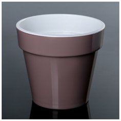 Кашпо со вставкой «Порто», 1 л, цвет мокко Plast Avenue