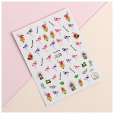 Наклейки для ногтей «Фламинго Queen Fair