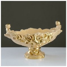 Фигурное кашпо "Ладья", слоновая кость, 2,8л/ 50х30х25см Хорошие сувениры