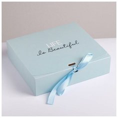 Коробка складная подарочная «Поздравляю», 20 × 18 × 5 см Дарите счастье